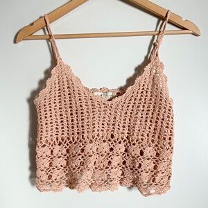 🎁 5/$25 SALE - Staring at Stars Crochet Cropped Top Urban Outfitters Small